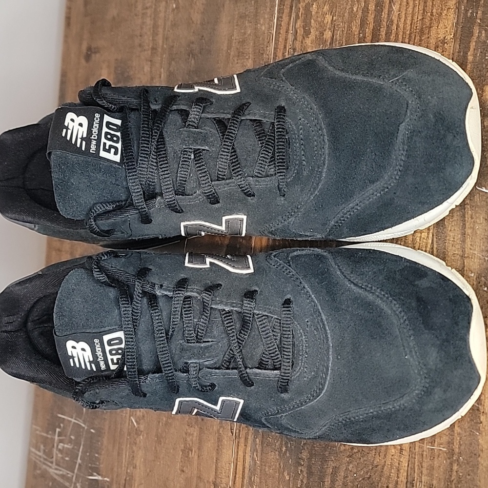 New Balance 580 Black Suede, EUC!! Mens 10.5 Style# MRT580BV RARE!! - Picture 4 of 9